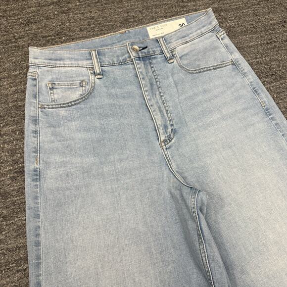 Rag & Bone Jeans Women 30 Serena High Rise Wide Leg Light Wash Raw Hem Denim - Picture 7 of 11